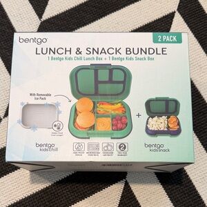 Bentgo Lunch and Snack Box Set - Green and Blue